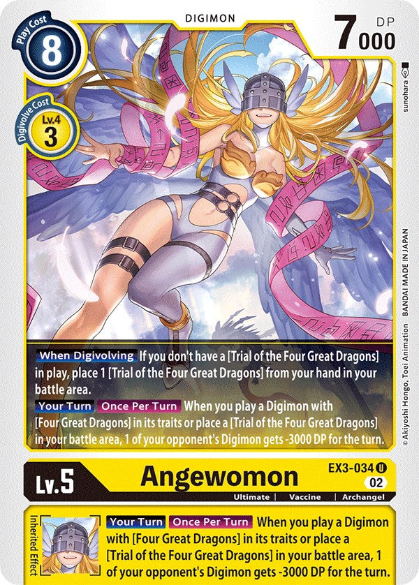 Angewomon [EX3-034] [Draconic Roar] | Cracking-Singles