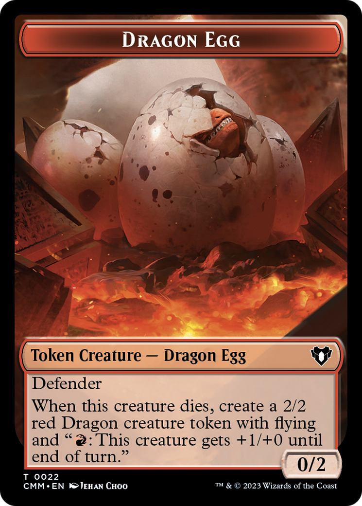 Dragon Egg Token [Commander Masters Tokens] | Cracking-Singles