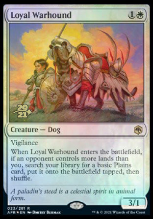 Loyal Warhound [Dungeons & Dragons: Adventures in the Forgotten Realms Prerelease Promos] | Cracking-Singles