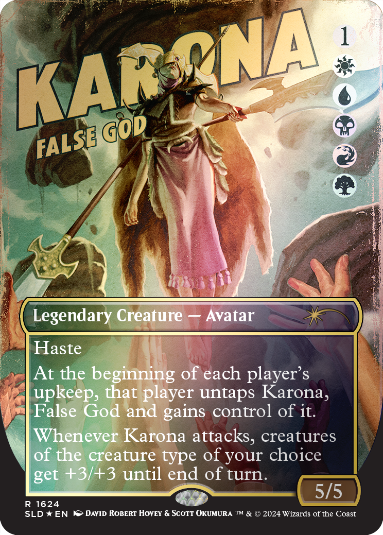 Karona, False God (Rainbow Foil) [Secret Lair Drop Series] | Cracking-Singles