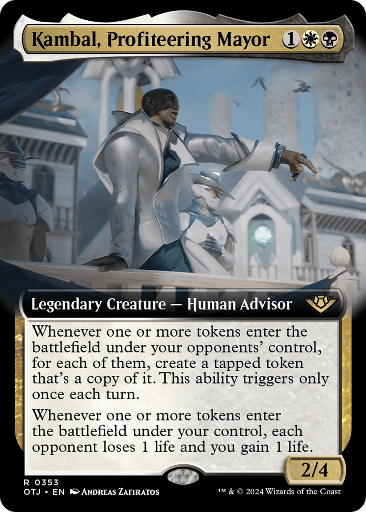 Kambal, Profiteering Mayor (Extended Art) [Outlaws of Thunder Junction] | Cracking-Singles