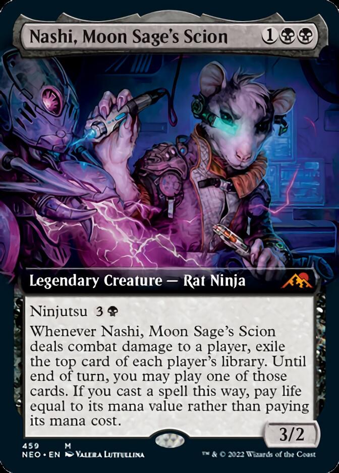 Nashi, Moon Sage's Scion (Extended Art) [Kamigawa: Neon Dynasty] | Cracking-Singles