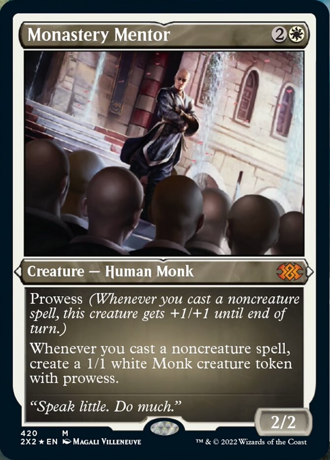 Monastery Mentor (Foil Etched) [Double Masters 2022] | Cracking-Singles