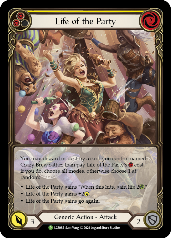 Life of the Party (Yellow) [LGS085] (Promo)  Rainbow Foil | Cracking-Singles