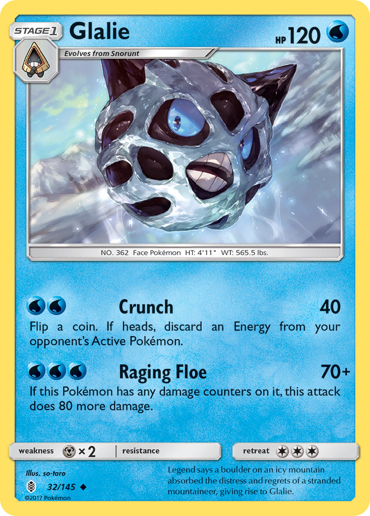 Glalie (32/145) [Sun & Moon: Guardians Rising] | Cracking-Singles