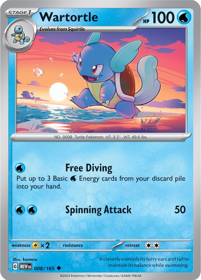 Wartortle (008/165) [Scarlet & Violet: 151] | Cracking-Singles