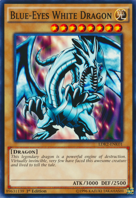 Blue-Eyes White Dragon (Version 1) [LDK2-ENK01] Common | Cracking-Singles