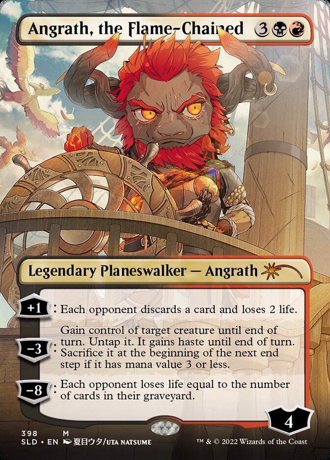 Angrath, the Flame-Chained (Borderless) [Secret Lair Drop Series] | Cracking-Singles