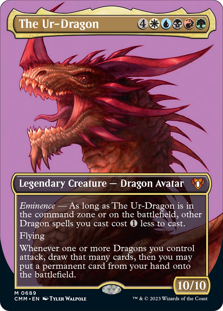 The Ur-Dragon (Borderless Profile) [Commander Masters] | Cracking-Singles