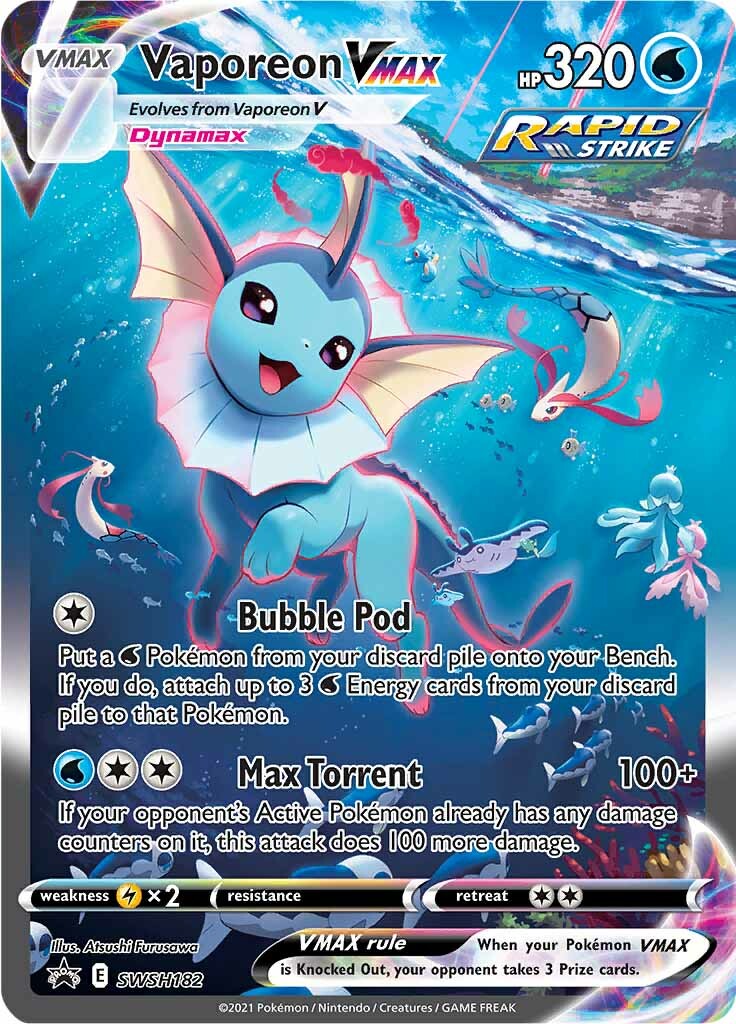 Vaporeon VMAX (SWSH182) [Sword & Shield: Black Star Promos] | Cracking-Singles