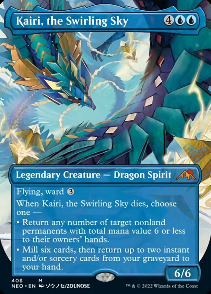 Kairi, the Swirling Sky (Borderless Alternate Art) [Kamigawa: Neon Dynasty] | Cracking-Singles