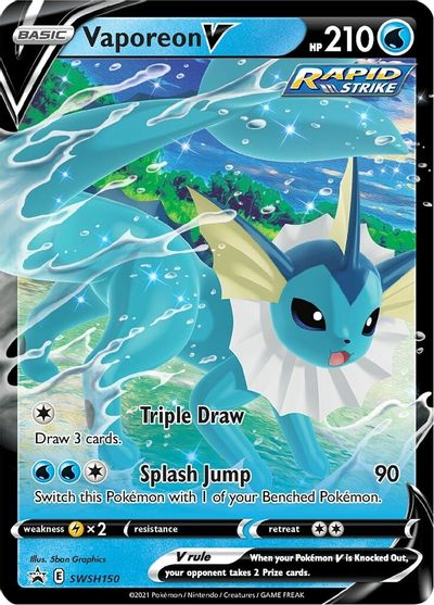 Vaporeon V (SWSH150) [Sword & Shield: Black Star Promos] | Cracking-Singles