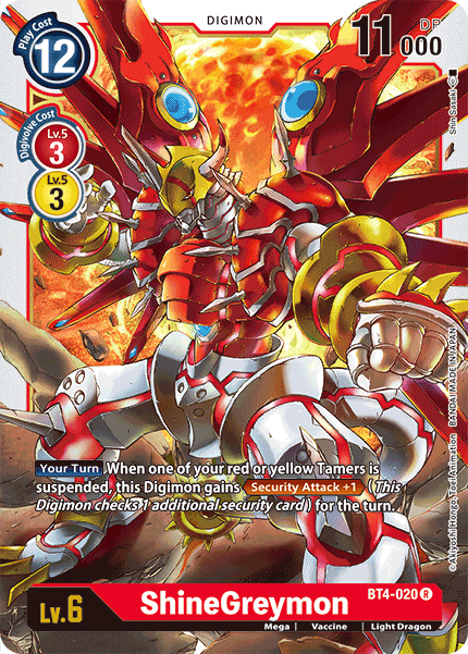 ShineGreymon [BT4-020] [Great Legend] | Cracking-Singles