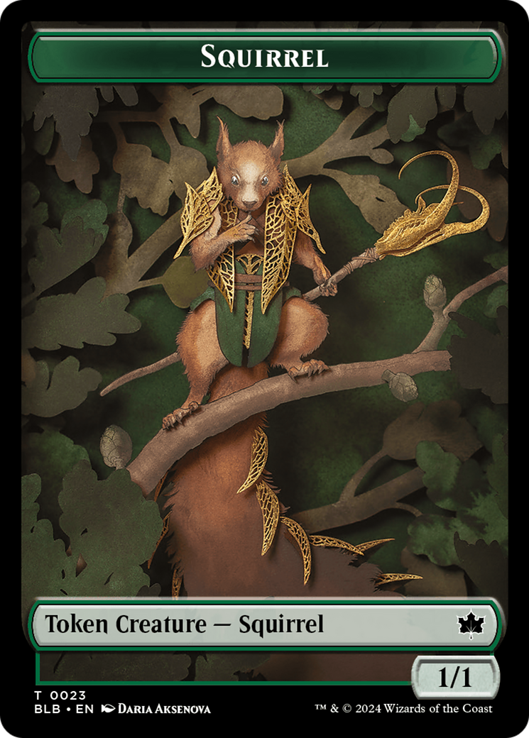 Squirrel // Starscape Cleric Double-Sided Token [Bloomburrow Tokens] | Cracking-Singles