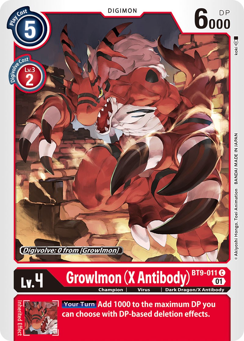 Growlmon (X Antibody) [BT9-011] [X Record] | Cracking-Singles