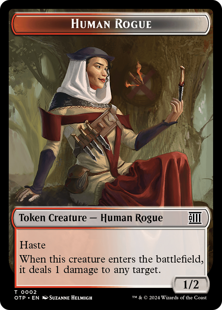 Human Rogue Token [Outlaws of Thunder Junction: Breaking News Tokens] | Cracking-Singles