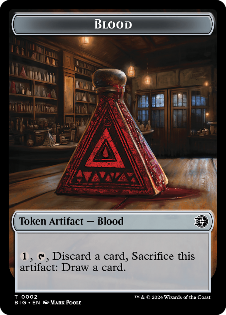 Blood // Plot Double-Sided Token [Outlaws of Thunder Junction: The Big Score Tokens] | Cracking-Singles