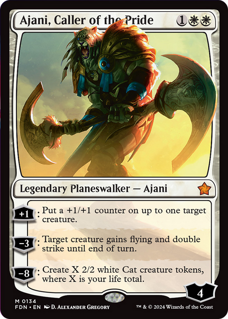 Ajani, Caller of the Pride [Foundations] | Cracking-Singles