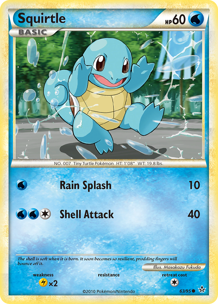 Squirtle (63/95) [HeartGold & SoulSilver: Unleashed] | Cracking-Singles