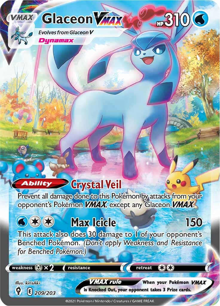 Glaceon VMAX (209/203) [Sword & Shield: Evolving Skies] | Cracking-Singles