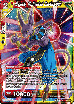 Beerus, Motivated Destruction (BT17-134) [Ultimate Squad] | Cracking-Singles