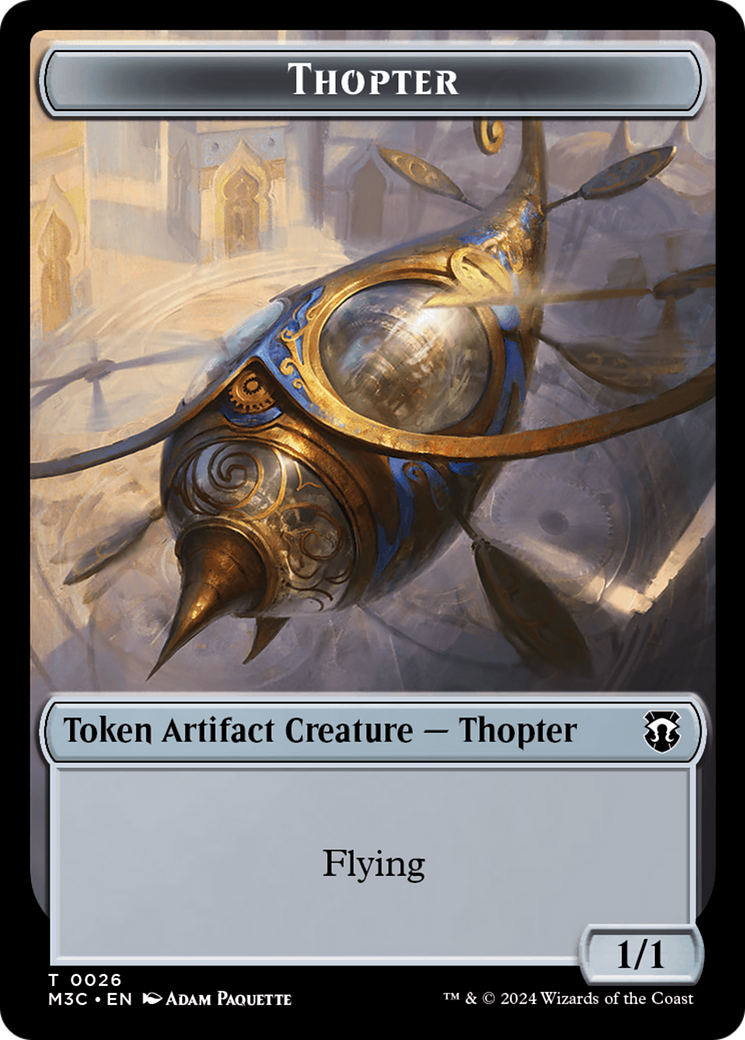 Aetherborn (Ripple Foil) // Thopter Double-Sided Token [Modern Horizons 3 Commander Tokens] | Cracking-Singles