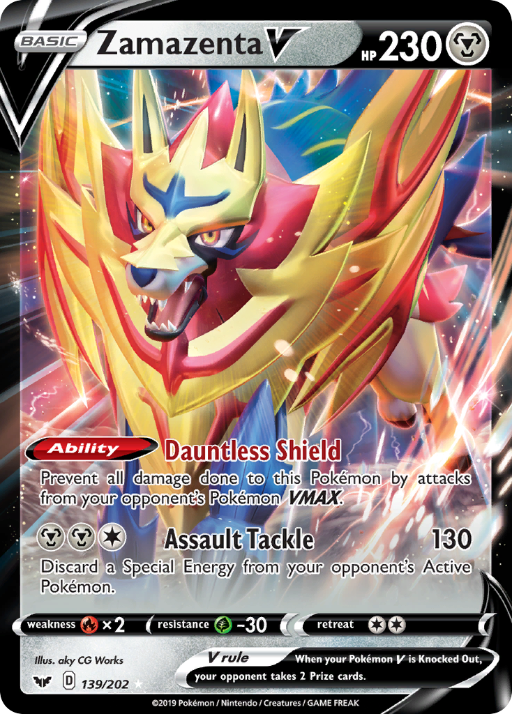 Zamazenta V (139/202) [Sword & Shield: Base Set] | Cracking-Singles