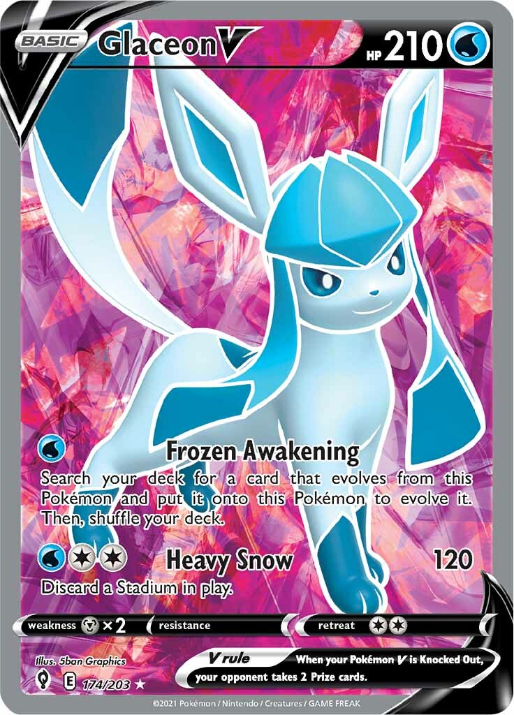 Glaceon V (174/203) [Sword & Shield: Evolving Skies] | Cracking-Singles