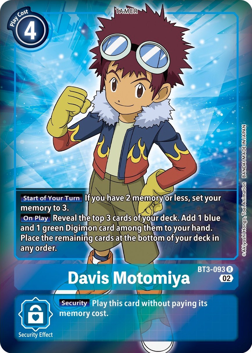 Davis Motomiya [BT3-093] (Alternate Art) [Starter Deck: Jesmon] | Cracking-Singles