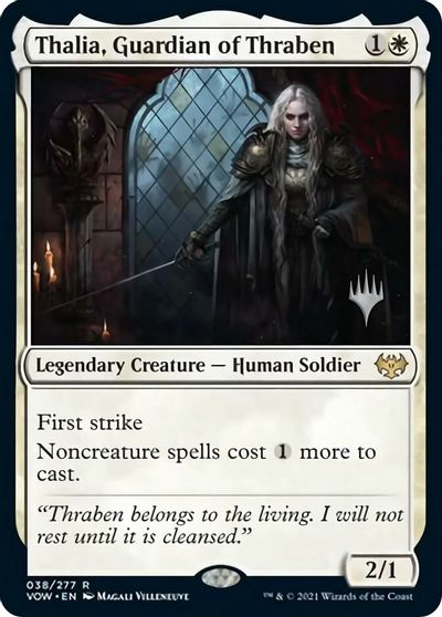 Thalia, Guardian of Thraben (Promo Pack) [Innistrad: Crimson Vow Promos] | Cracking-Singles