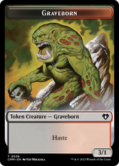 Spirit (0010) // Graveborn Double-Sided Token [Commander Masters Tokens] | Cracking-Singles