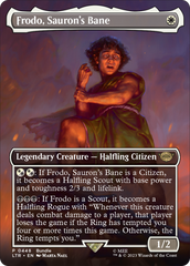 Frodo, Sauron's Bane (Borderless Alternate Art) [The Lord of the Rings: Tales of Middle-Earth] | Cracking-Singles