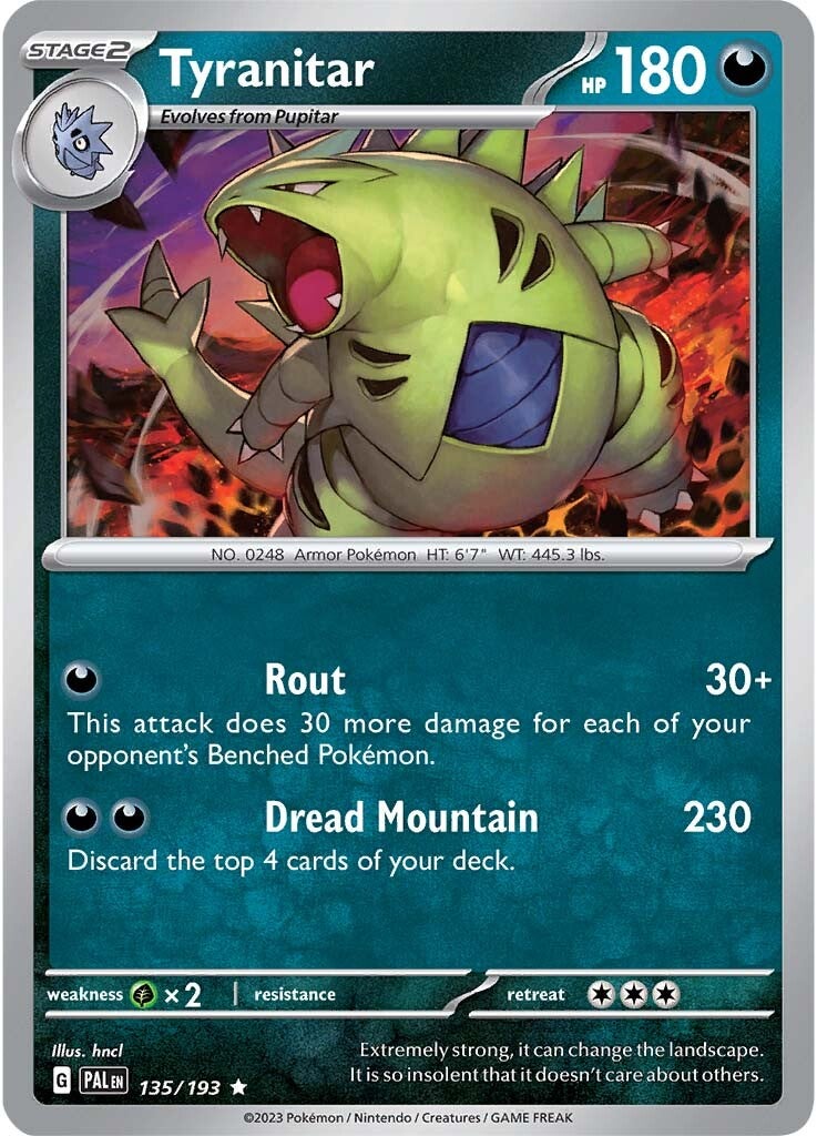 Tyranitar (135/193) [Scarlet & Violet: Paldea Evolved] | Cracking-Singles