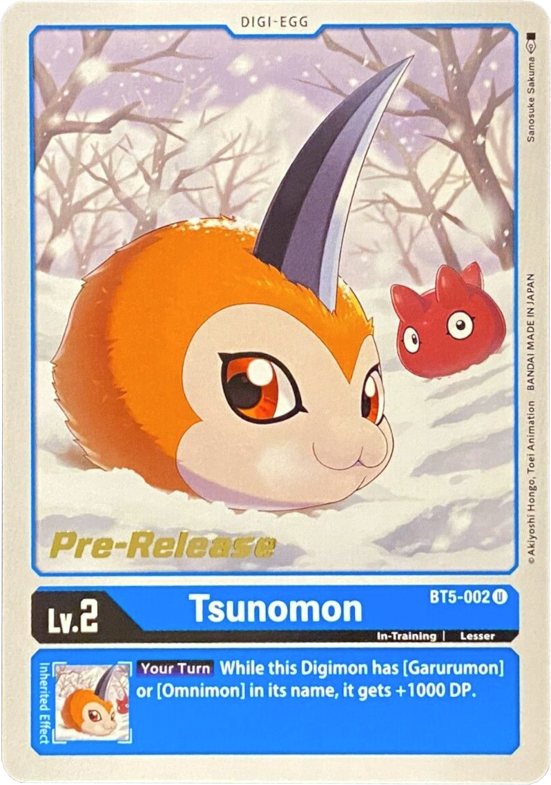 Tsunomon [BT5-002] [Battle of Omni Pre-Release Promos] | Cracking-Singles