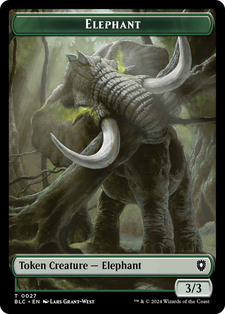 Elephant // Squid Double-Sided Token [Bloomburrow Commander Tokens] | Cracking-Singles