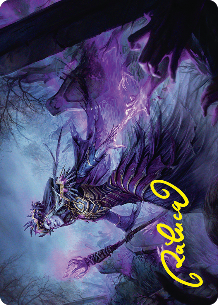 Zul Ashur, Lich Lord Art Card (10/54) (Gold-Stamped Signature) [Foundations Art Series] | Cracking-Singles