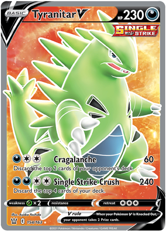 Tyranitar V (154/163) [Sword & Shield: Battle Styles] | Cracking-Singles