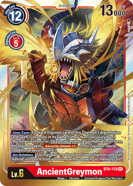 AncientGreymon [BT4-113] [Great Legend] | Cracking-Singles