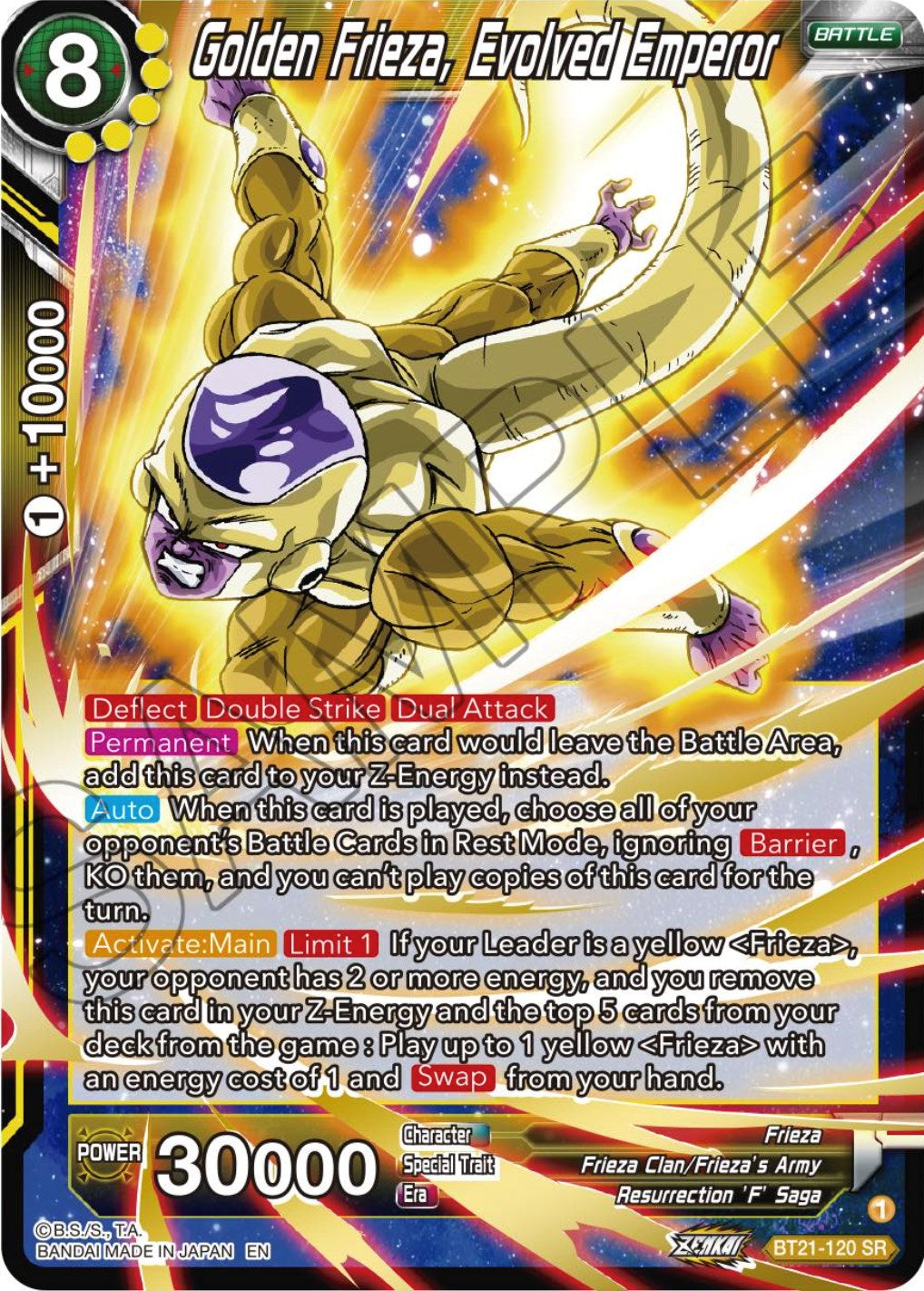 Golden Frieza, Evolved Emperor (BT21-120) [Wild Resurgence] | Cracking-Singles