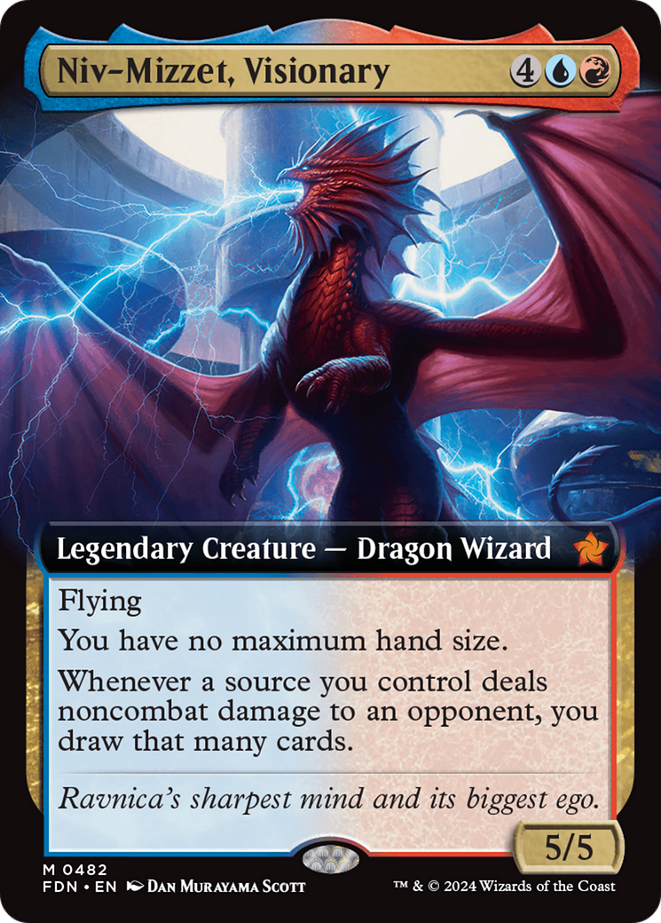 Niv-Mizzet, Visionary (Extended Art) [Foundations] | Cracking-Singles