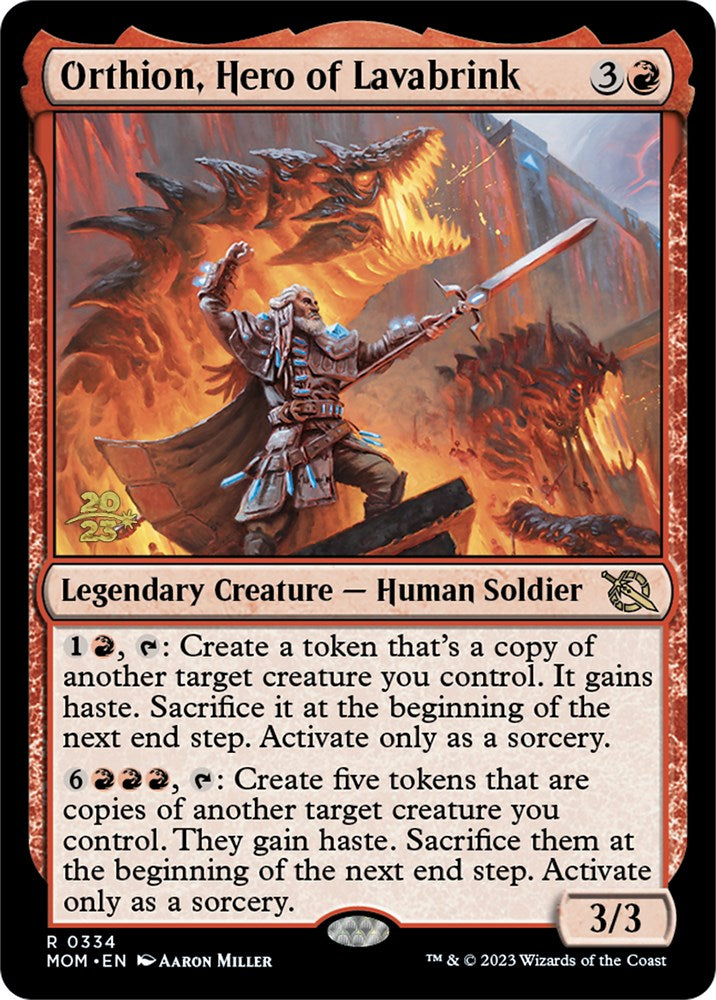 Orthion, Hero of Lavabrink [March of the Machine Prerelease Promos] | Cracking-Singles