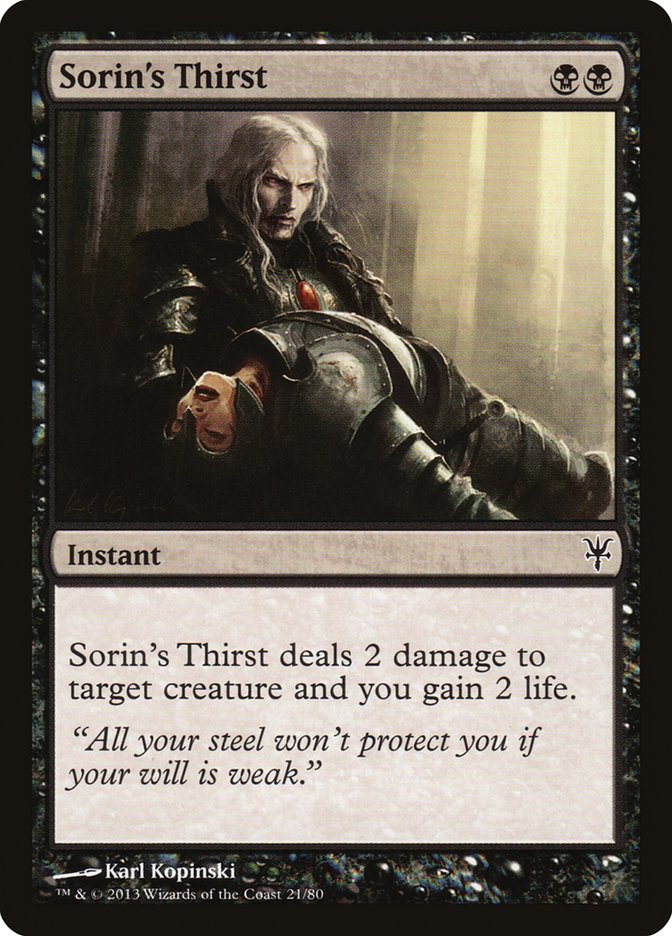 Sorin's Thirst [Duel Decks: Sorin vs. Tibalt] | Cracking-Singles