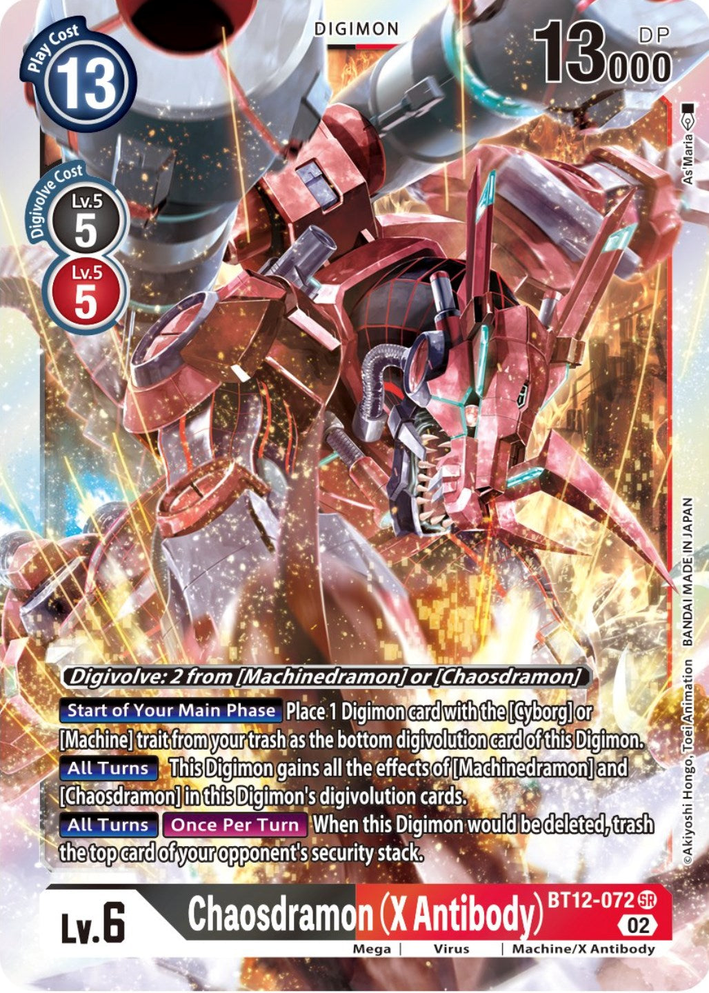 Chaosdramon (X Antibody) [BT12-072] [Across Time] | Cracking-Singles