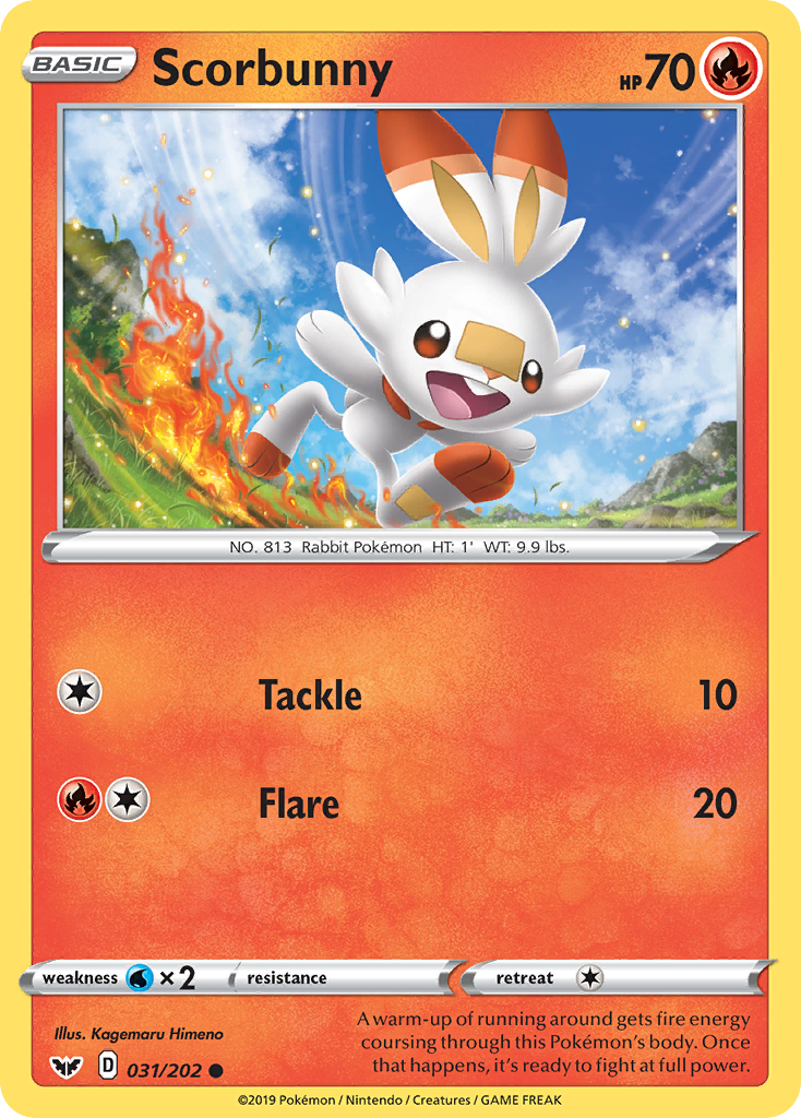 Scorbunny (031/202) [Sword & Shield: Base Set] | Cracking-Singles