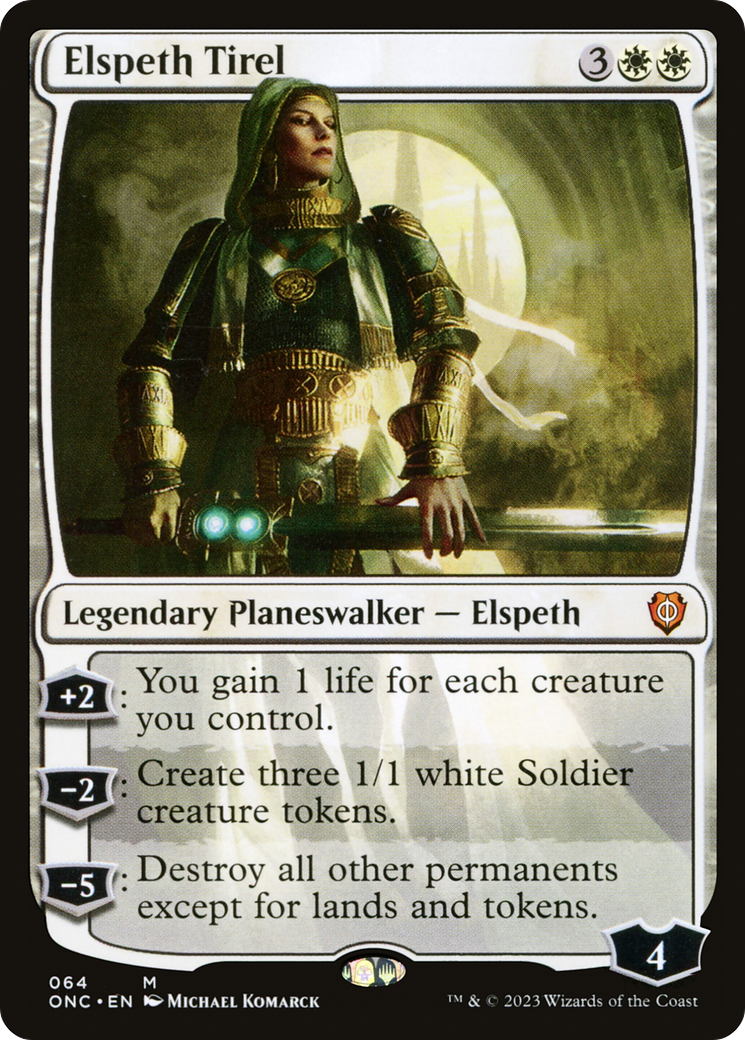 Elspeth Tirel [Phyrexia: All Will Be One Commander] | Cracking-Singles