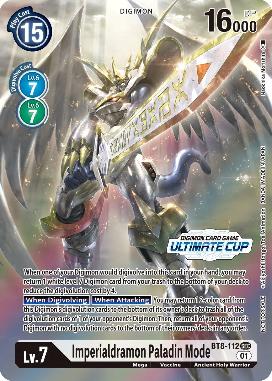 Imperialdramon Paladin Mode [BT8-112] (April Ultimate Cup 2022) [New Awakening Promos] | Cracking-Singles