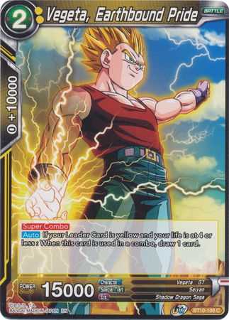 Vegeta, Earthbound Pride (BT10-106) [Rise of the Unison Warrior 2nd Edition] | Cracking-Singles