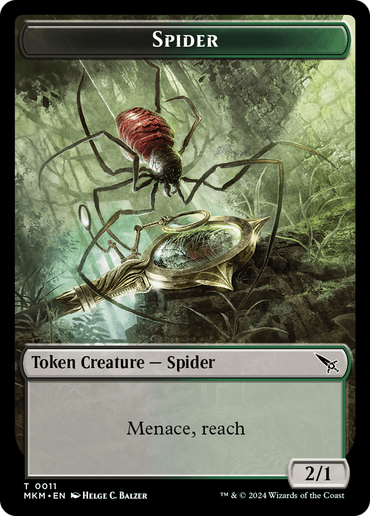 Thopter (0020) // Spider Double-Sided Token [Murders at Karlov Manor Tokens] | Cracking-Singles