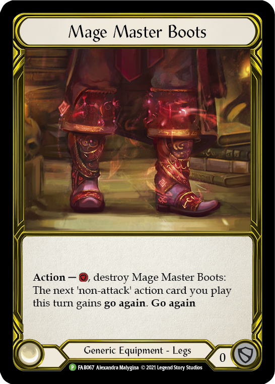 Mage Master Boots (Golden) [FAB067] (Promo)  Cold Foil | Cracking-Singles