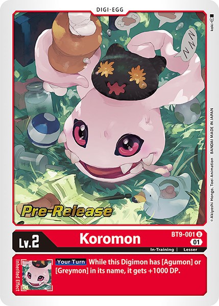 Koromon [BT9-001] [X Record Pre-Release Promos] | Cracking-Singles